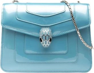 Bulgari Pre-owned Shoulder Bags, female, Blue, Size: ONE SIZE Pre-owned Vintage Crossbody Bag