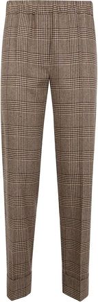 D.exterior D. EXTERIOR Wales Tweed Basic Trousers With Cuffs