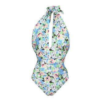 Ganni One-piece, female, Multicolor, Size: S Floral print swimsuit