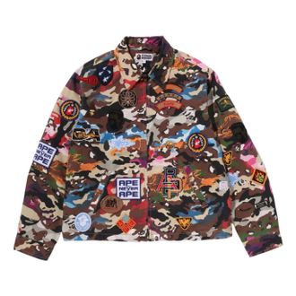 A Bathing Ape Hybrid Camo Multi Badge Jacket Multicolor 0ZXLJM313401RMLX