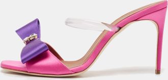 Malone Souliers Purple/pink Satin Emily Slide Sandals
