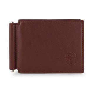 Brunello Cucinelli Cartera con clip para billetes de piel de becerro lisa - Accessories - Hombre - Marr&oacute;n - ONE SIZE