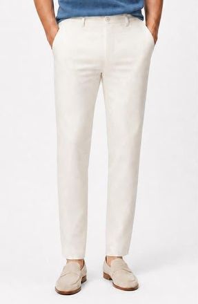 Onia Linen Blend Flat Front Pants in Oat at Nordstrom Rack, Size 40