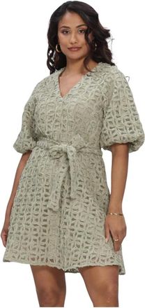 Freebird by Steven Kleedjes, Dames, Groen, M, Polyester, Blossom Mini Jurk
