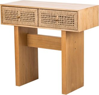 Nordlys Mesa consola 2 caj&oacute;n en madera y cuerda