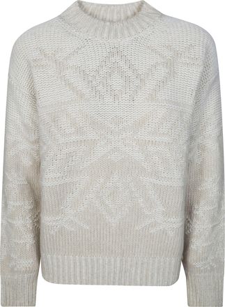 Herno Textured Geometric Knit Sweater