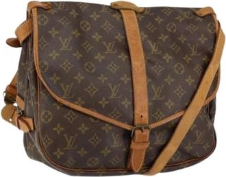 Louis Vuitton Pre-owned Vintage Canvas Cross Body Bag - Dames - Vintage Schoudertas - Bruin - ONE Size - Vintage