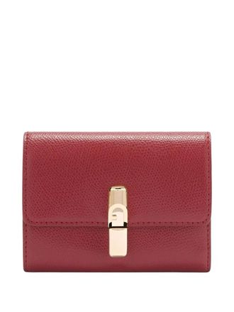 Furla small Iride grained logo wallet - women - Grained Calf Leather - One Size - Red