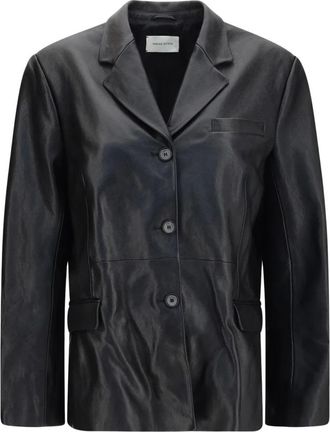Magda Butrym Blazer de Piel - Jackets - Mujer - Negro - S