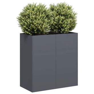 Berkfield Home Planter Anthracite 80x40x80 cm Cold-rolled Steel | Size: 80 x 40 x 80 cm