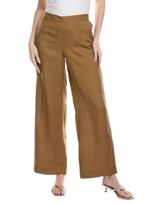 Kenneth Cole Refined Flat Front Linen-Blend Pant