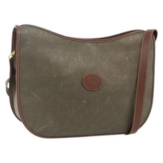 Gucci Pre-owned Cross Body Bags, female, Brown, Size: ONE SIZE Pre-owned Vintage Canvas Shoulder Bag