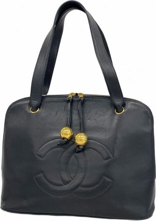 Chanel Black Leather Tote Bag (Pre-Owned)