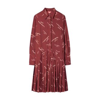Paul Smith Abito Camicia Love Seta Mix - Dames - Jurken - Rood - Maat: S Zijde