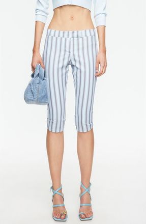 Lioness Frost Stripe Capris in Blue Stripe at Nordstrom, Size X-Small