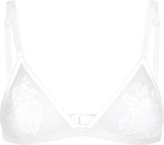 Dolce & Gabbana Zachte Triangel BH van Kant en Tule - Dames - BHs - Wit - XL - Tule - Ondergoed
