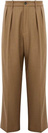 Nine In The Morning Beige Broek voor een stijlvolle uitstraling - Heren - Straight fit broeken - Beige - XS - Wol - Broeken