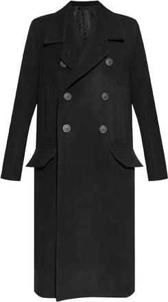Rick Owens Officer coat - women - Wool - 44 - Black