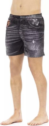 Just Cavalli Black Polyester Mens Swim Short