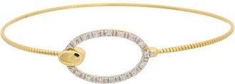 Meshmerise 18K Plated 0.16 Ct. Tw. Diamond Bangle Bracelet