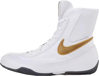 Nike Machomai 2 Boxing Shoes White Metallic Gold Cool Grey 321819-170
