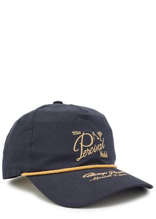 Percival Kingsley Logo-embroidered Cotton-blend cap - Navy - One Size