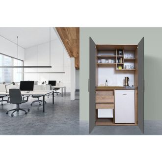 Respekta Cucina cucina ufficio minicucina cucina singola rovere grigio Peter 104 cm Respecta