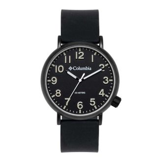 Columbia Analoog herenhorloge van Siliconen (Zwart)