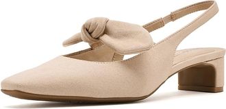 Life Stride Lucia Slingback Shoes High Womens Heels Tender Taupe Suede : 9.5 W (C), Synthetic