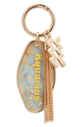 Chelsea28 Horoscope Bag Charm in Aquarius- Gold Multi at Nordstrom