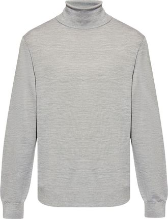 Theory roll-neck jumper - men - Wool/Fabric - M - Grey