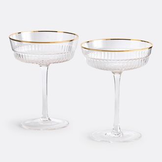 La Redoute Interieurs Set van 2 champagne glazen, Togari