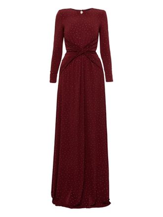 Nissa embellished twisted maxi dress - Rood