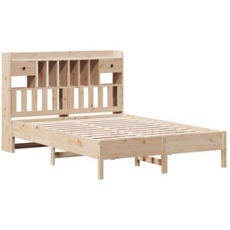 vidaXL Cama Con Estanter&iacute;a Sin Colch&oacute;n Madera Maciza De Pino 140x200cm Vidaxl