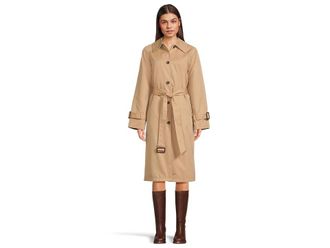 Levi's Single Breasted Trench Coat Womens Jacket Khaki : MD, Cotton/Polyester