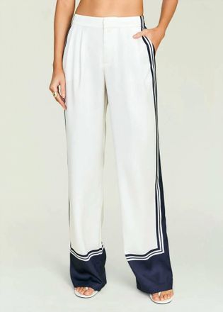 SER.O.YA Marlowe Satin Pant In Off-White