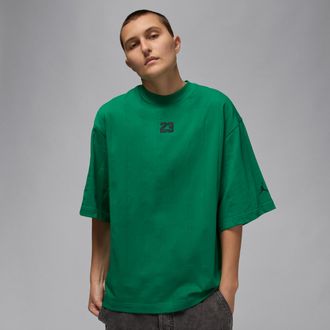Nike Jordan Womens Jordan Brooklyn Loose-Fit Top in Green | HV0399-365