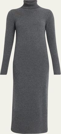 Michael Kors Long-Sleeve Turtleneck Wool Dress