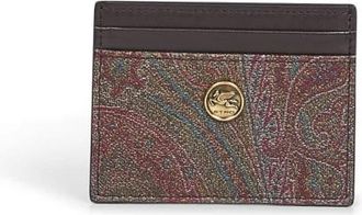 Etro Wallets & Cardholders, female, Brown, ONE SIZE, Paisley Card Holder With Coin