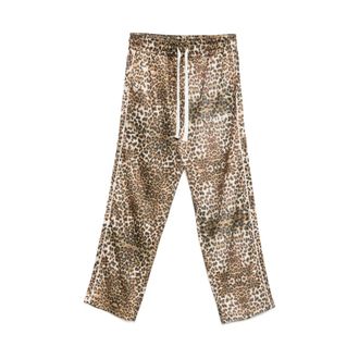 Cole Buxton Straight Trousers, male, Multicolor, L, Brown Elasticated Drawstring Waistband Trousers