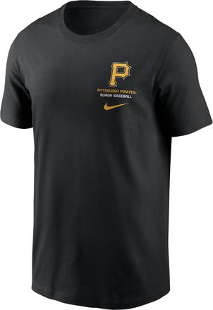 Nike Pittsburgh Pirates 2-Hit Nike Mens MLB T-Shirt in Black | N19900APTB-1DJ
