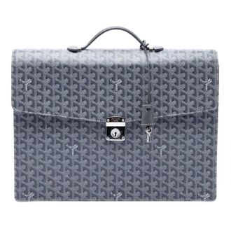 Goyard Pre-owned Serviette Chypre - Dames - Pre-owned - Grijs - Maat: ONE Size Leer