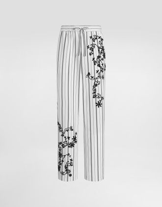 Dolce & Gabbana Vanity Trousers With Embroidery - Man Pants And Shorts Multi-colored 46