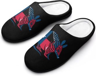 Generic Armadillo Texas State Flag Mens Slippers Comfortable And Non-slip Cotton Slipper Shoe for House