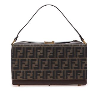 Fendi Pre-owned Fendi Zucca Canvas Push Lock Box Handbag Ladies 83155920981