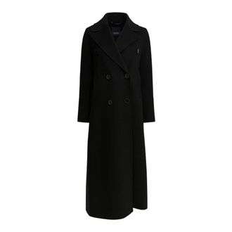 Max Mara Double-Breasted Coats, female, Black, Size: 3XS Smmcusto Coat