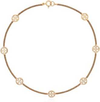 Tory Burch Miller Pav&eacute; Ketting - Dames - Kettingen - Geel - ONE Size - Accessoires