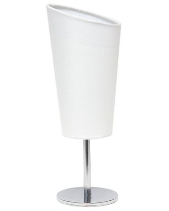 Lalia Home Mini Chrome Table Lamp With Angled Fabric Shade