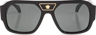Versace Ve 4508U Zonnebril - Heren - Zonnebrillen - Zwart - 56 MM - Accessoires