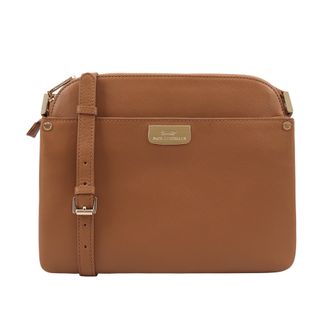 Paul Costelloe Womens Snowy Leather Cross Body Bag - Brown - One Size